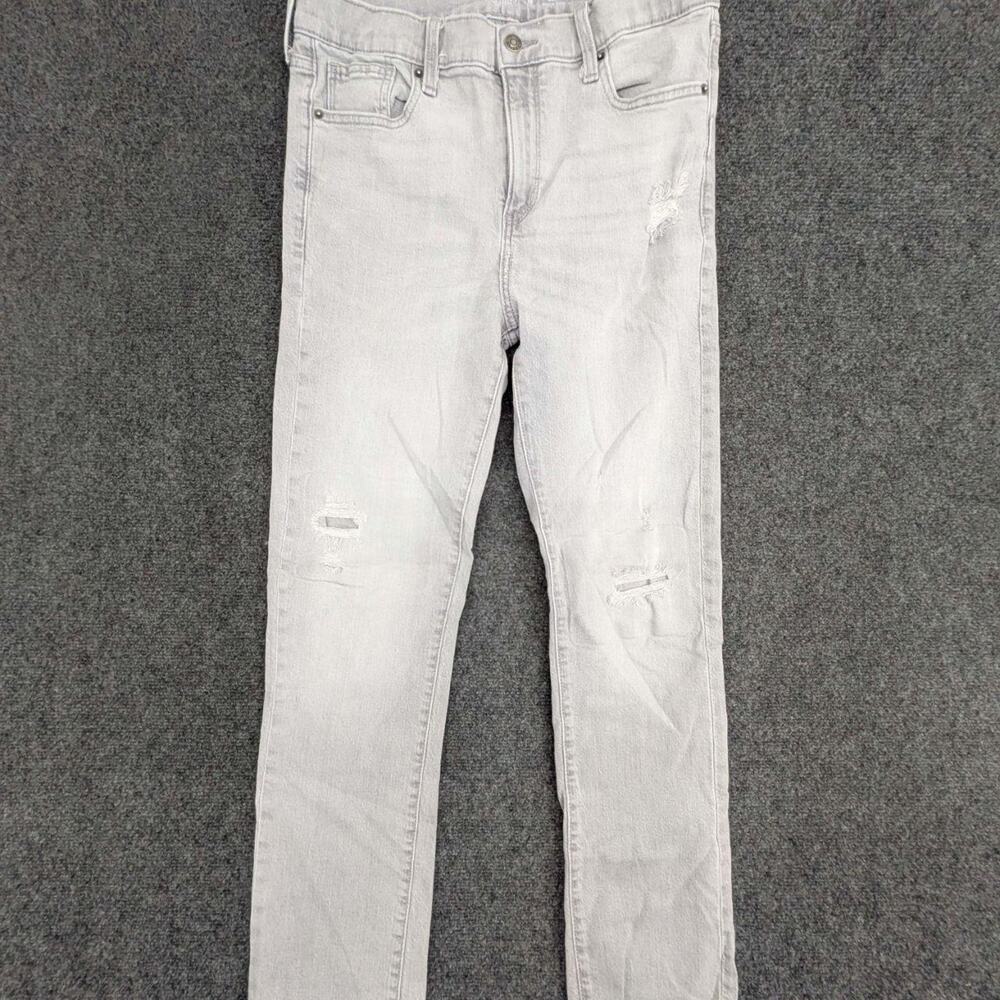 Old Navy Jeans Womens 18 Grey Slim Straight Leg Workwear Denim Pants Trousers